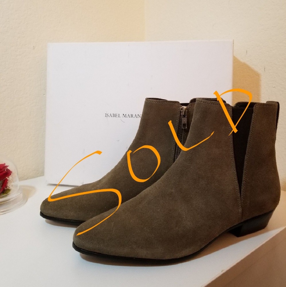 Isabel Marant Patsha Suede Stretch Ankle Boots